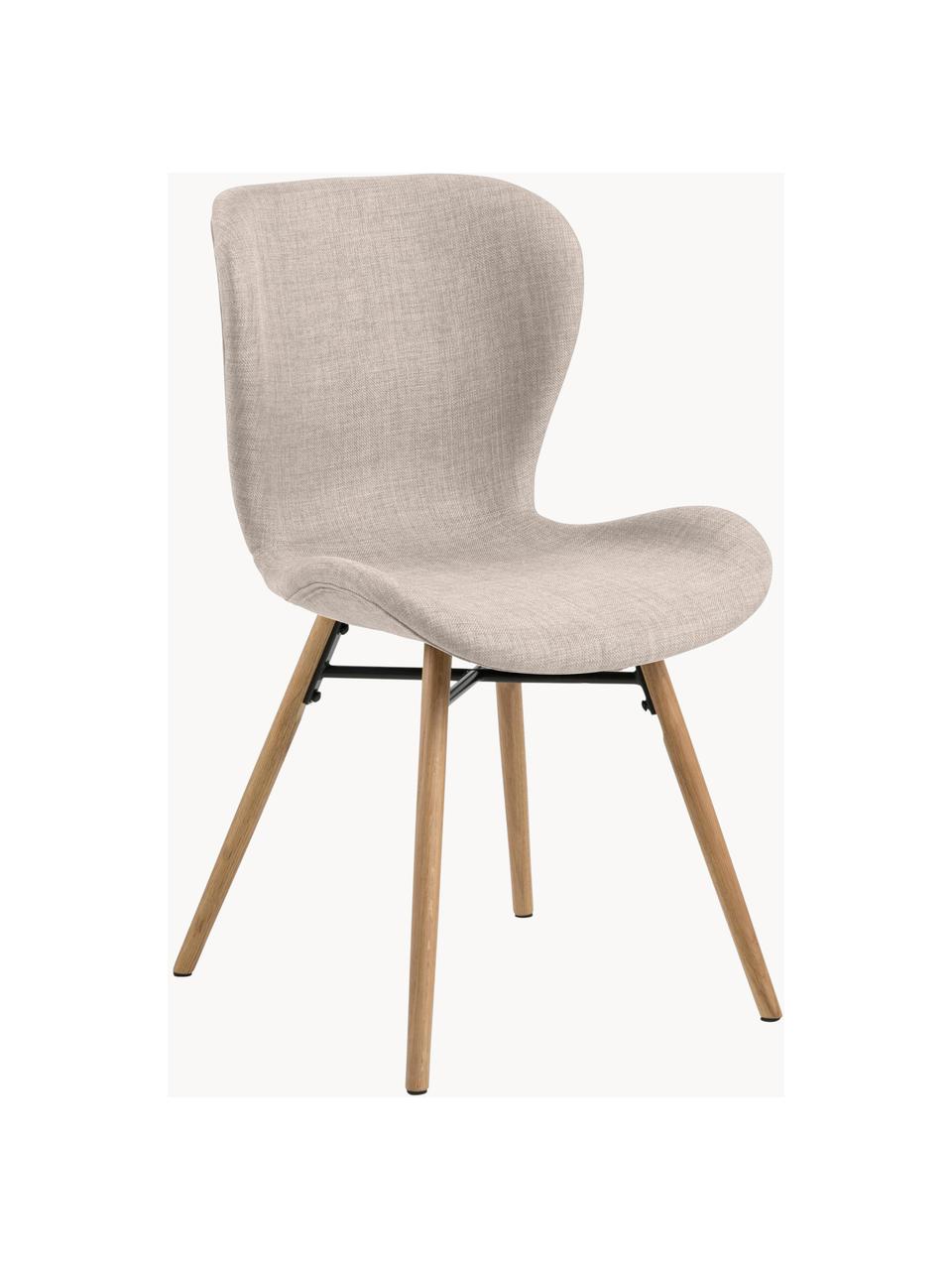 Chaises rembourrées Batilda, 2 pièces, Tissu beige clair, larg. 47 x prof. 53 cm