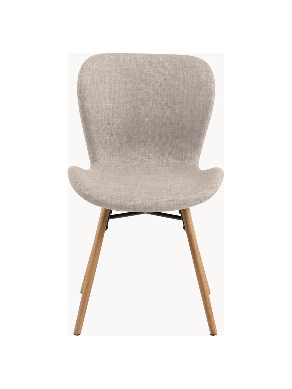 Chaises rembourrées Batilda, 2 pièces, Tissu beige clair, larg. 47 x prof. 53 cm