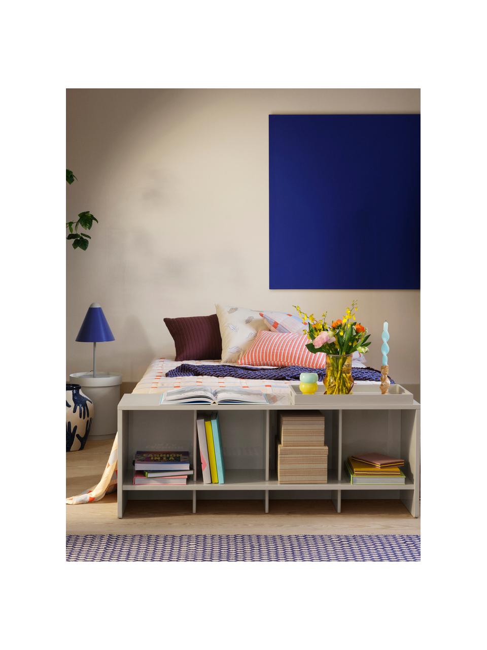 Banc avec rangement Tenna, MDF, laqué, Blanc cassé, larg. 140 x haut. 52 cm
