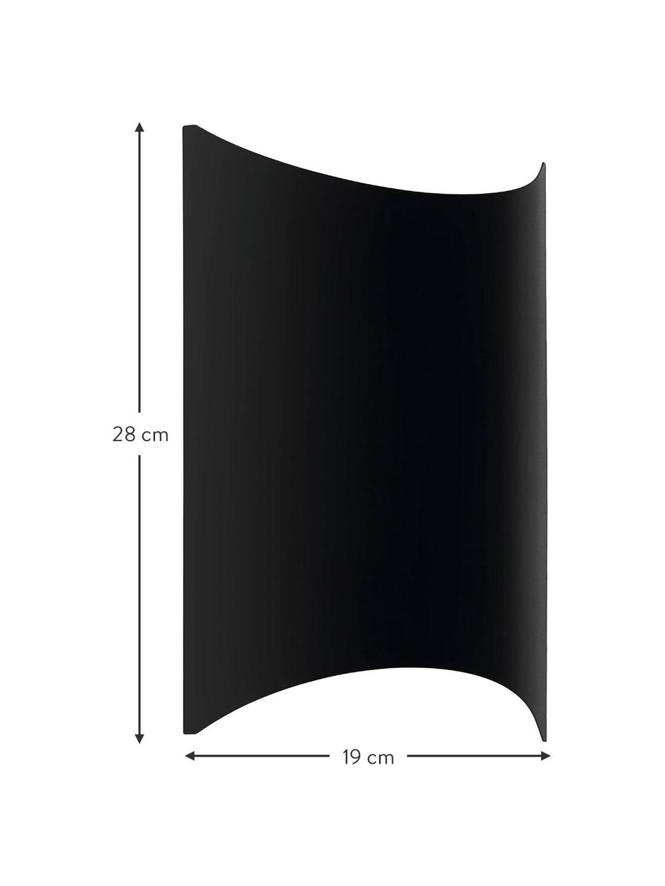 Aplique LED para exterior Lagasco, Lámpara: acero galvanizado, Negro, An 19 x F 28 cm