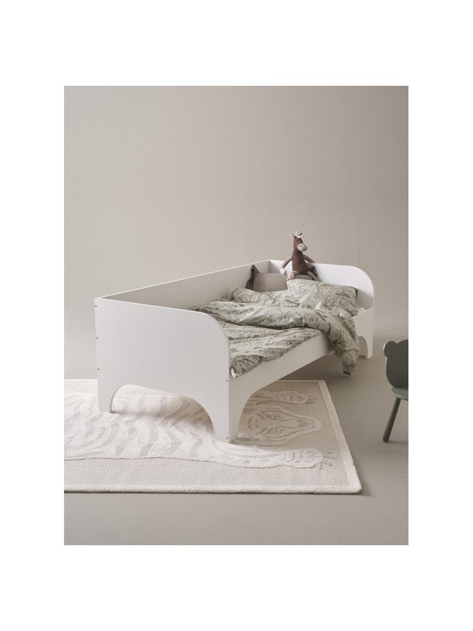 Dřevěná dětská postel Phant, 90 x 200 cn, Dřevovláknitá deska střední hustoty (MDF), Dřevo, lakováno bílou barvou, Š 90 cm, D 200 cm