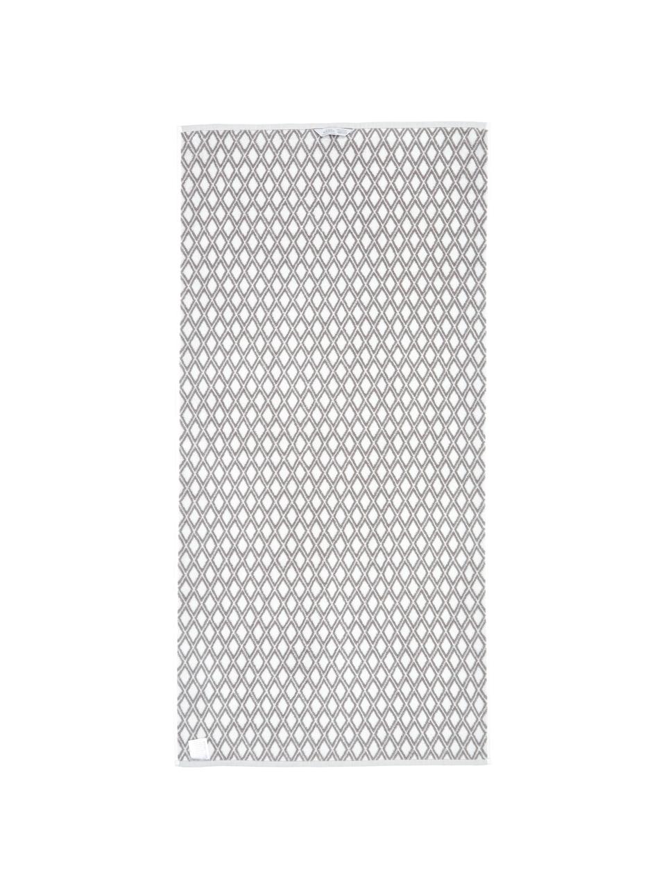 Lot de serviettes de bain réversibles Ava, 3 élém., 100 % coton
Grammage intermédiaire 550 g/m², Gris, blanc crème, Lot de différentes tailles