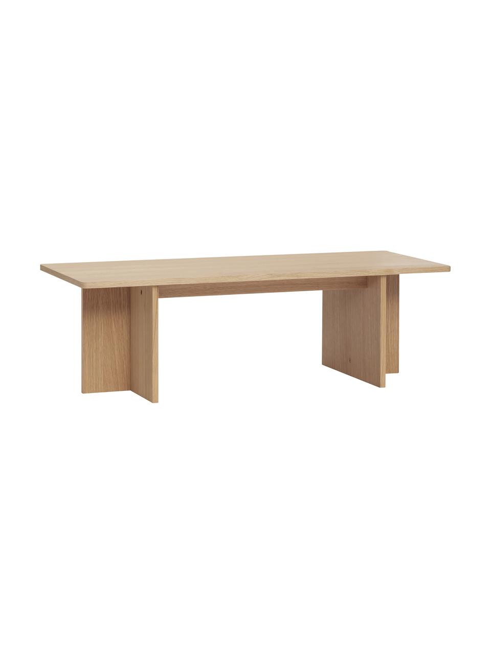 Tavolino da salotto in legno di quercia Split, Impiallacciatura in legno di quercia, certificata FSC, Legno di quercia chiaro, Larg. 120 x Alt. 38 cm