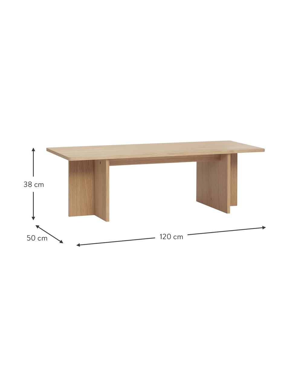 Table basse en bois Split, Placage en bois de chêne, certifié FSC, Bois de chêne, placage, larg. 120 x prof. 50 cm