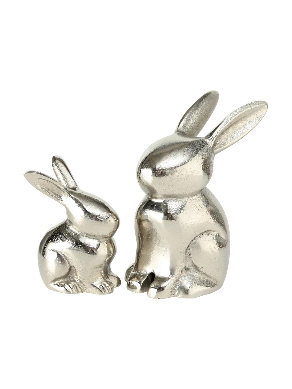 Objet déco lapin de Pâques Friedo, 2 élém., Aluminium