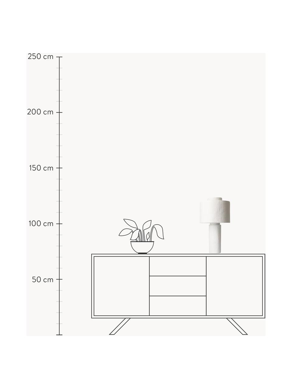 Dimbare tafellamp Gesso, Lampenkap: polyresin, gesso, Lampvoet: polyresin, gesso, Wit, Ø 28 x H 51 cm