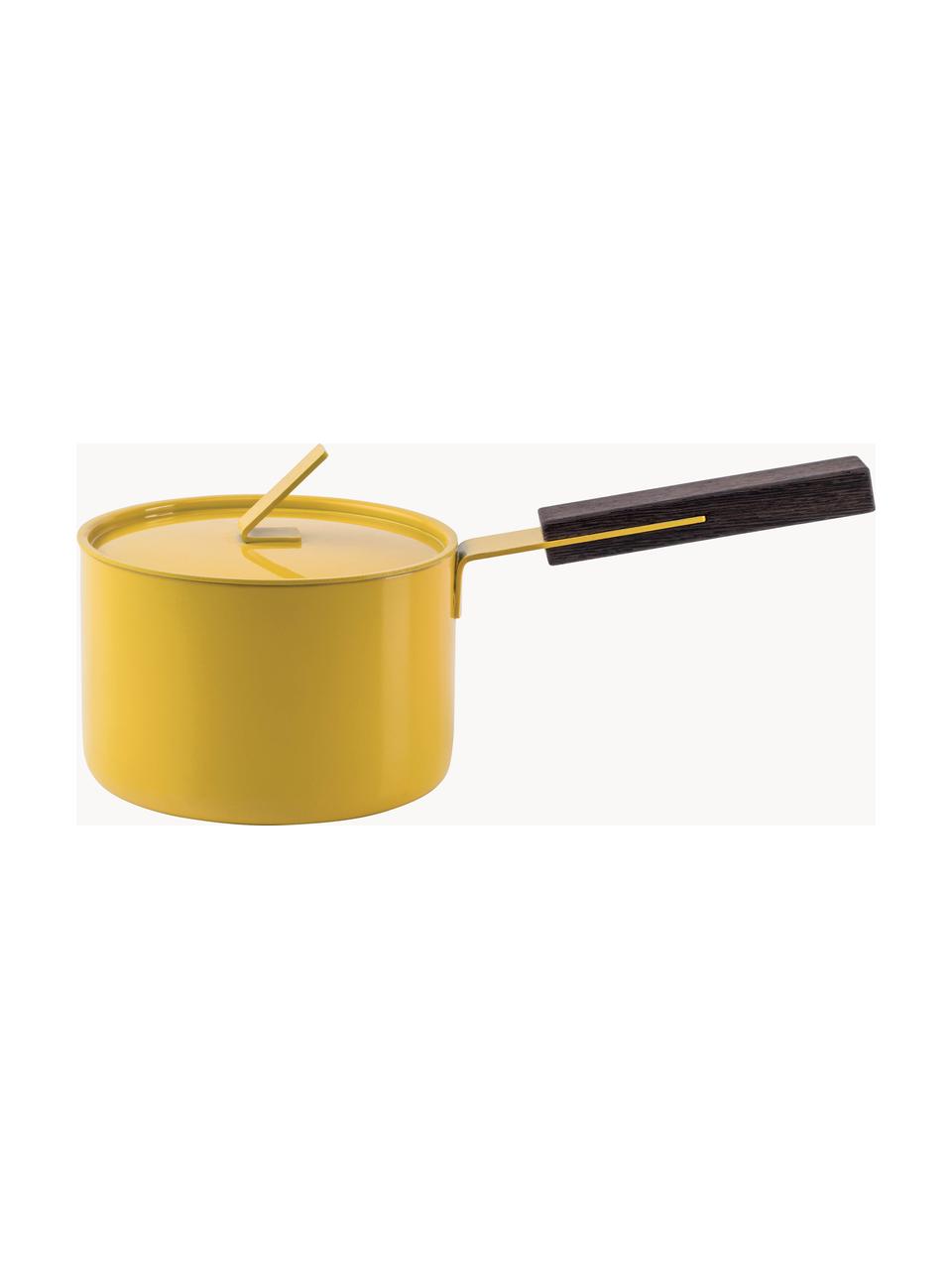 Pentola con rivestimento antiaderente Sun, Manico: legno wengè, Giallo sole, Ø 17 x Alt. 15 cm