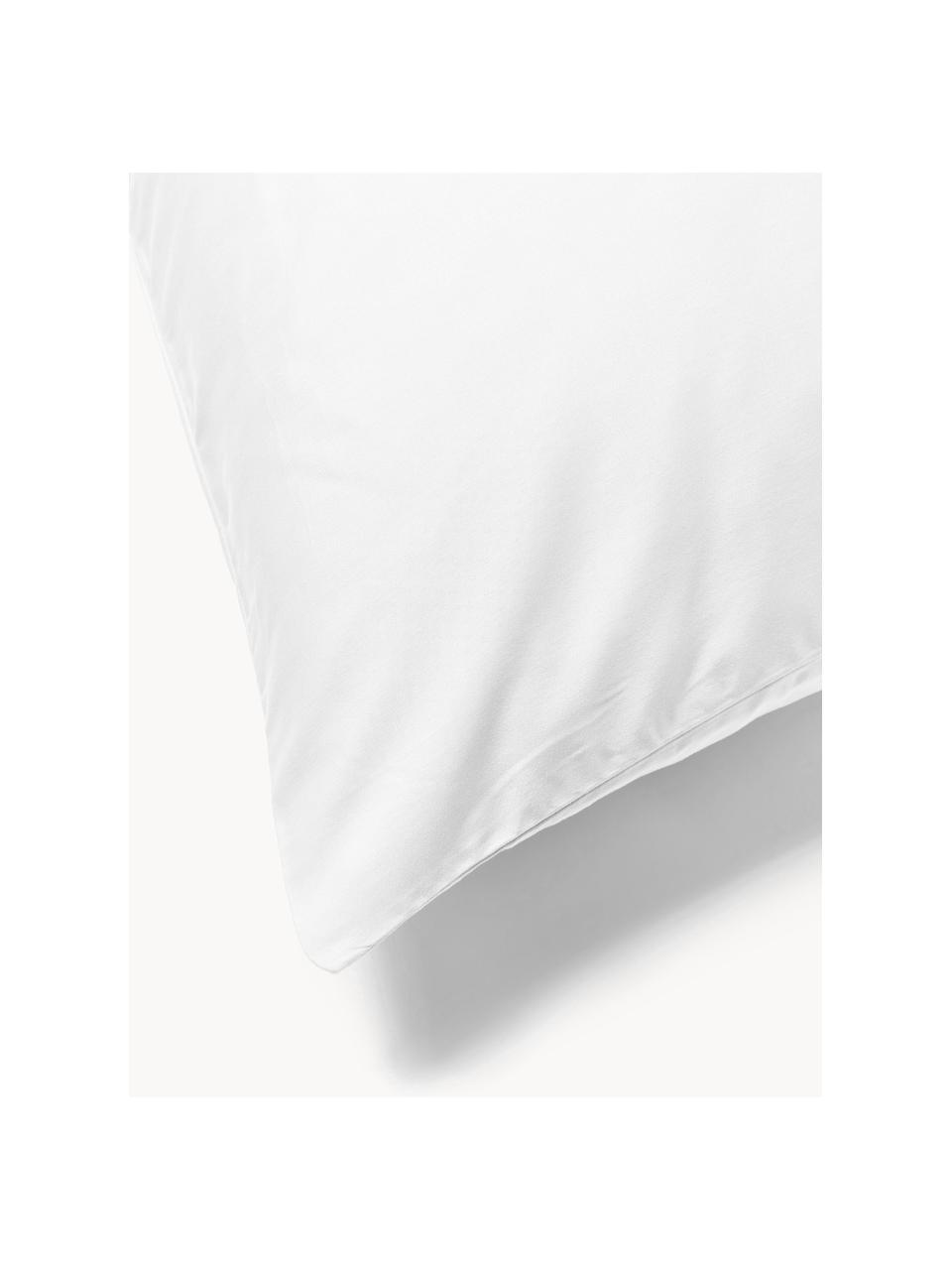 Taie d'oreiller en satin de coton Comfort, Blanc, larg. 50 x long. 70 cm