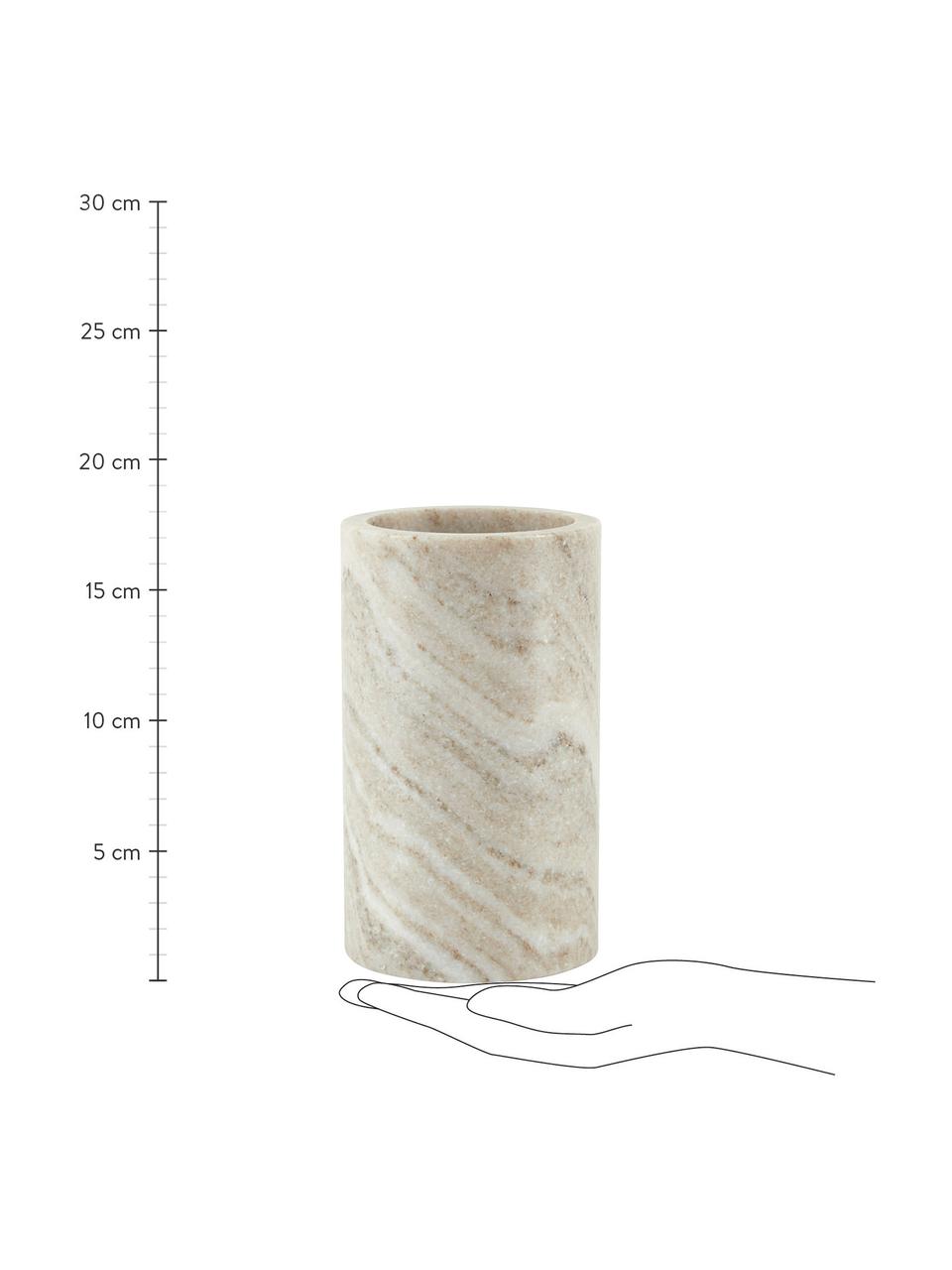 Porte ustensiles de cuisine Riva, Marbre, Beige, marbré, Ø 10 x haut. 17 cm