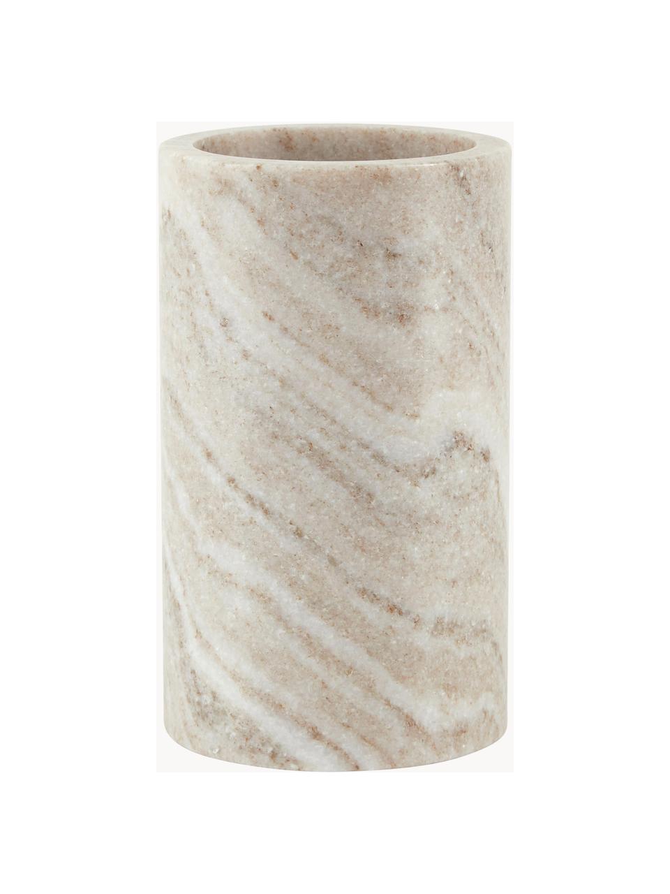 Portautensili da cucina in marmo Riva, Marmo, Beige marmorizzato, Ø 10 x Alt. 17 cm