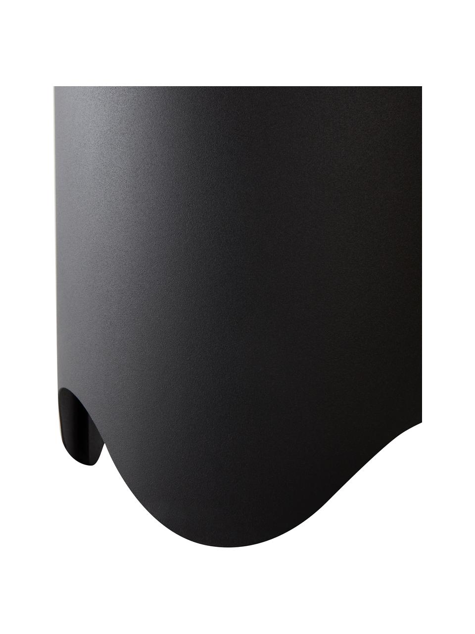 Runder Beistelltisch Boom, Eisen, pulverbeschichtet, Schwarz, Ø 38 x H 55 cm