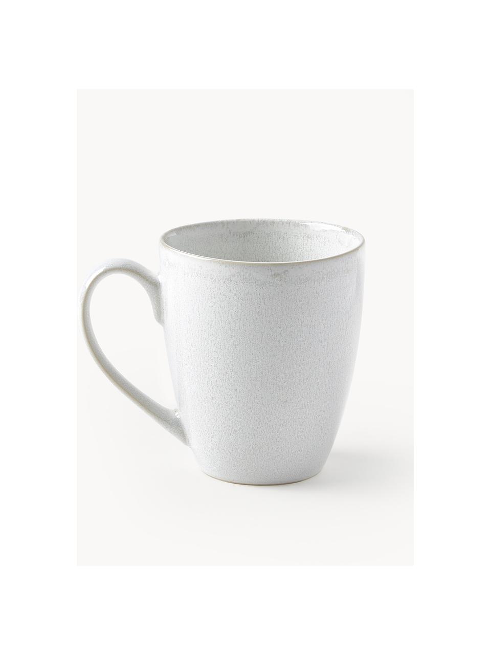 Kávová šálka s reaktívnou glazúrou Gemma, 2 ks, Kamenina, Biela, Ø 12 x V 11 cm