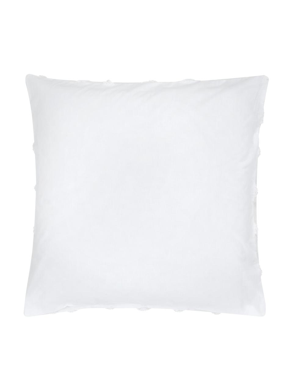 Taie d'oreiller rectangulaire en percale de coton Faith, Blanc, larg. 65 x long. 65 cm