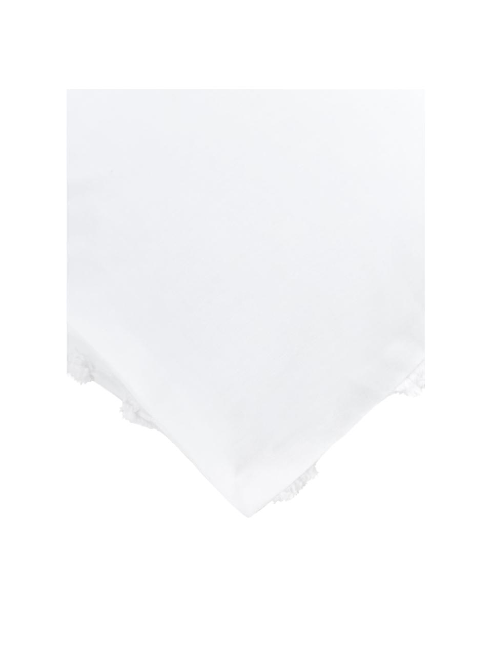 Taie d'oreiller rectangulaire en percale de coton Faith, Blanc, larg. 65 x long. 65 cm