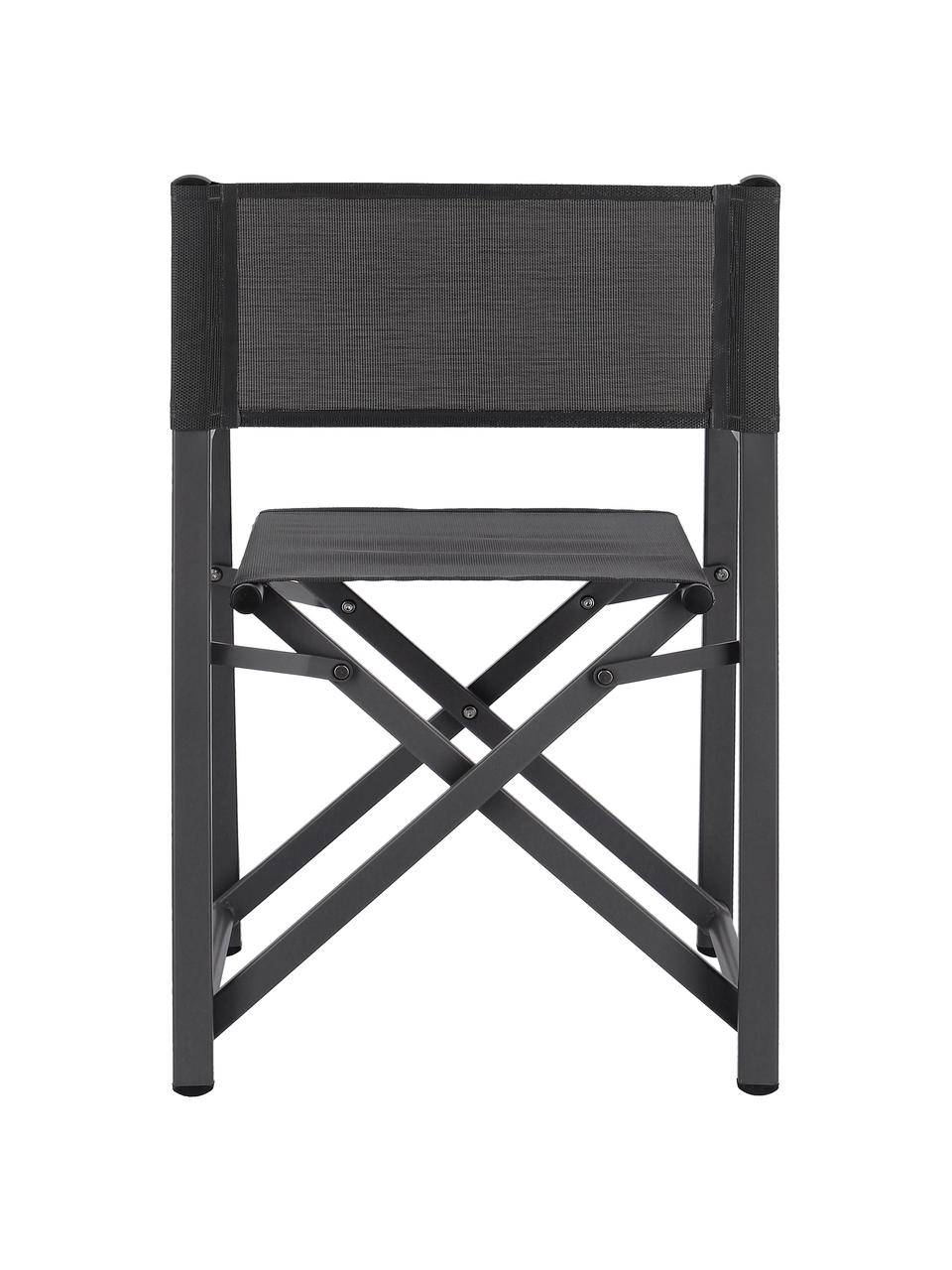 Chaise de jardin pliante Taylor, Gris foncé, larg. 55 x prof. 45 cm