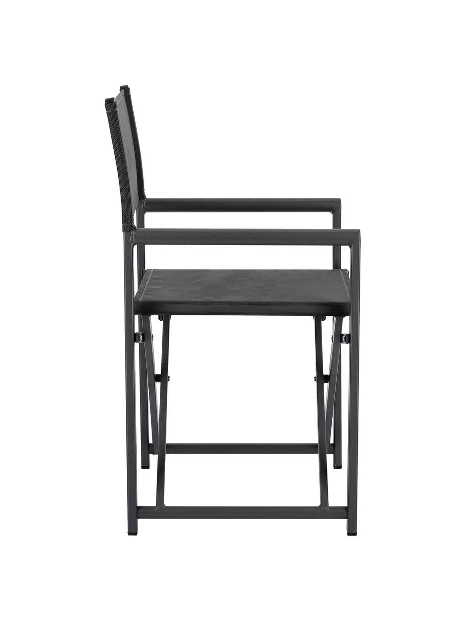 Chaise de jardin pliante Taylor, Gris foncé, larg. 55 x prof. 45 cm
