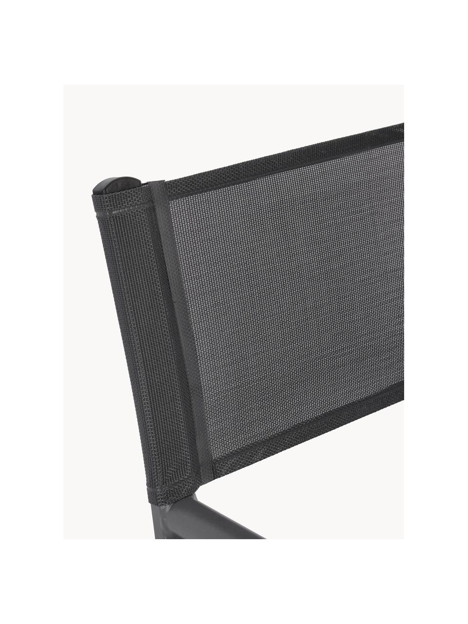 Silla plegable para exterior Taylor, Asiento: plástico (610 g/m²), Estructura: aluminio con pintura en p, Gris oscuro, An 55 x F 45 cm