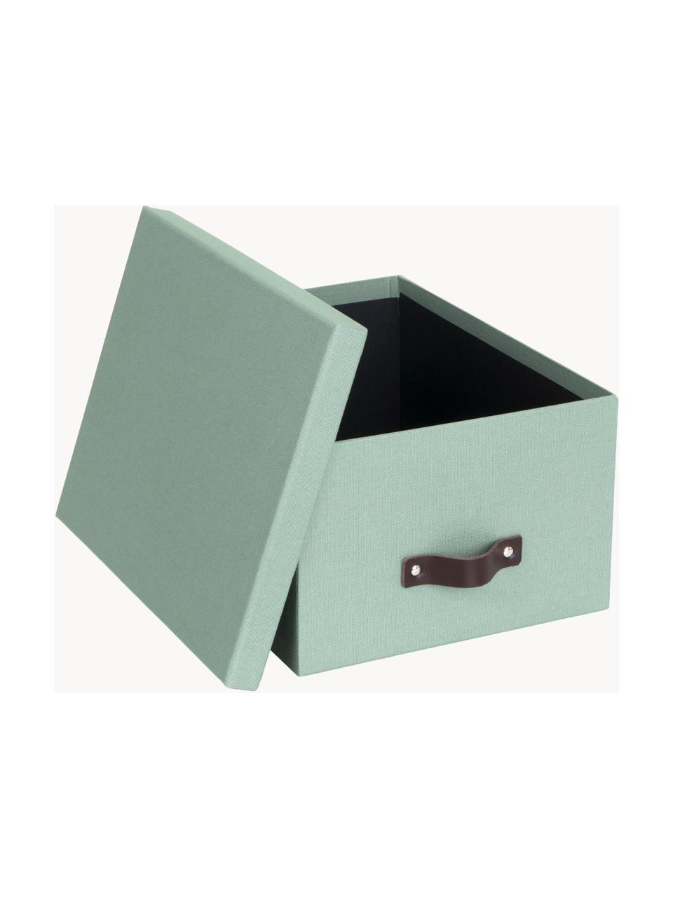 Boîte de rangement Gustav, Vert sauge, larg. 30 x prof. 23 cm