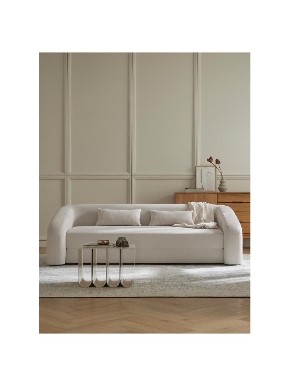 Sofá cama Eliot (3 plazas), Tapizado: 88% poliéster, 12% nylon , Patas: plástico, Tejido Off White, An 230 x Al 70 cm