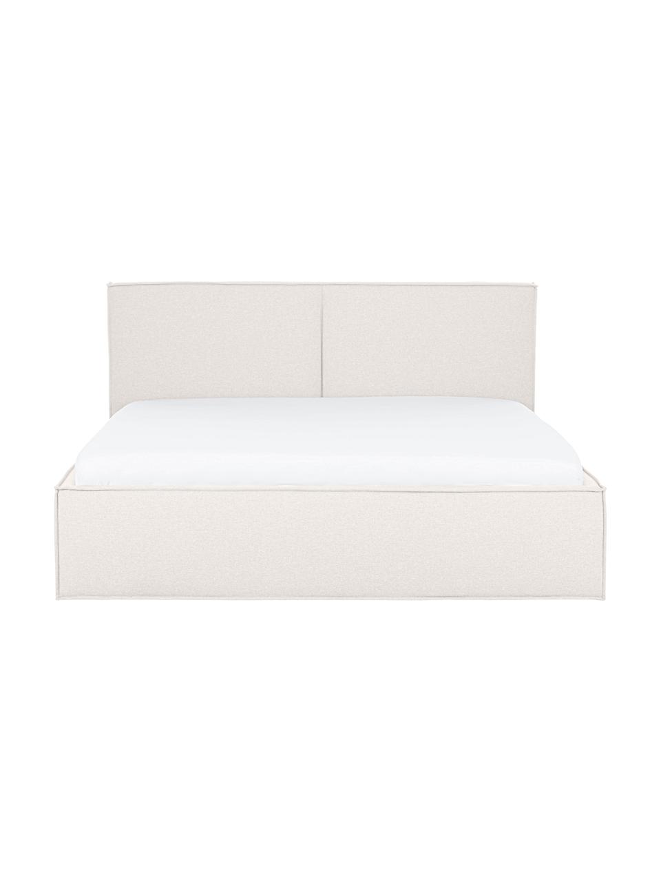 Čalouněná postel s úložným prostorem Dream, Greige, Š 140 cm, D 200 cm