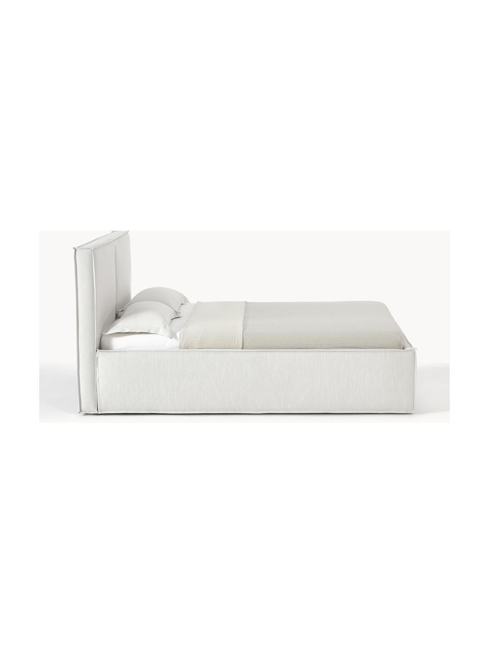 Čalouněná postel s úložným prostorem Dream, Greige, Š 200 cm, D 200 cm