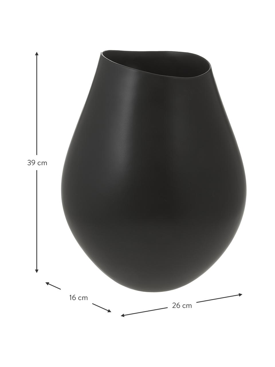 Ručně vyrobená kameninová váza Opium, Kamenina, Černá, Ø 26 cm, V 39 cm
