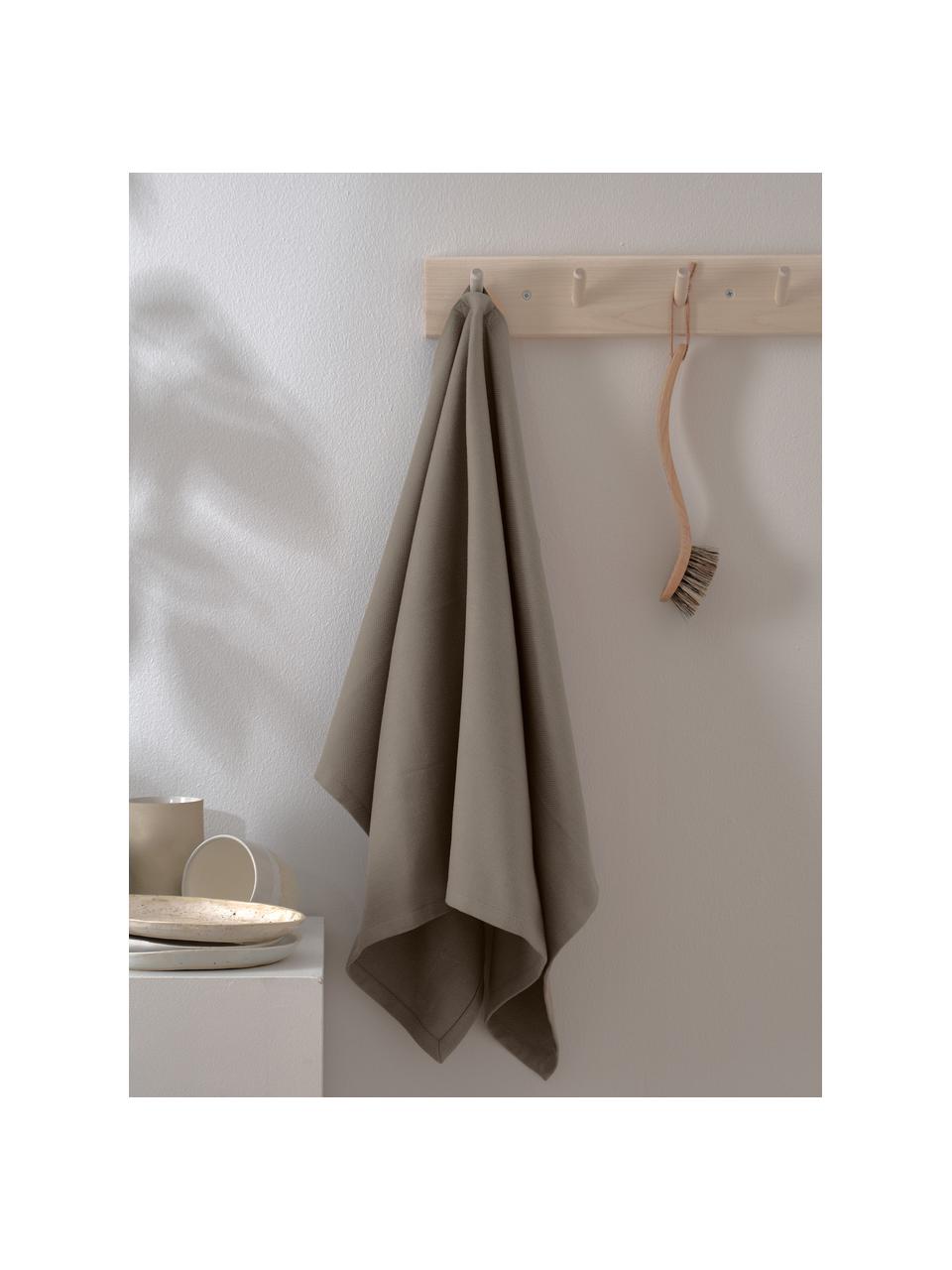 Geschirrtuch Tangled aus Bio-Baumwolle, 100 % Baumwolle (Bio), GOTS-zertifiziert, Taupe, B 53 x L 86 cm