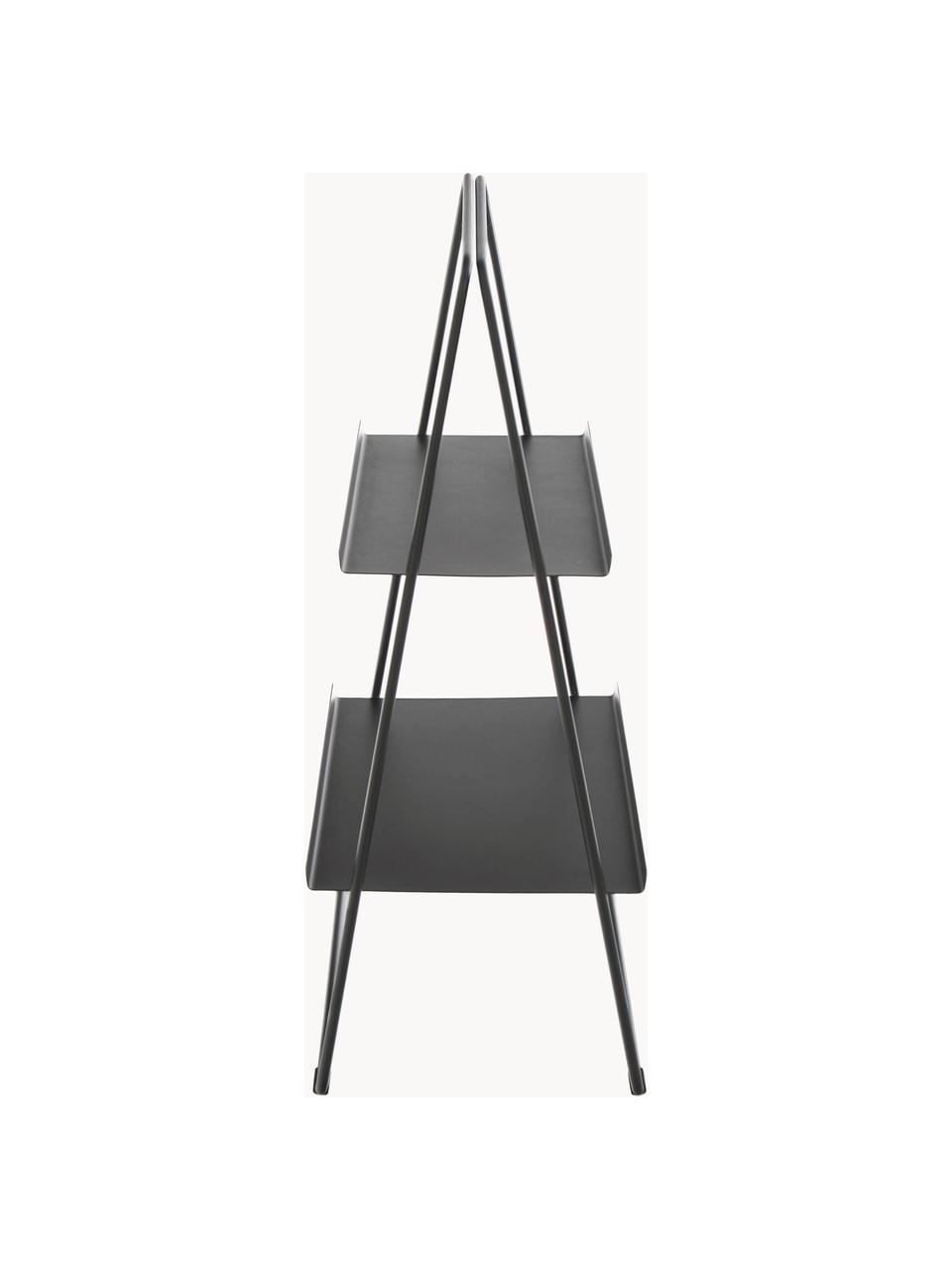 Scaffale A-Table, Acciaio laccato, Nero, Larg. 53 x Alt. 75 cm