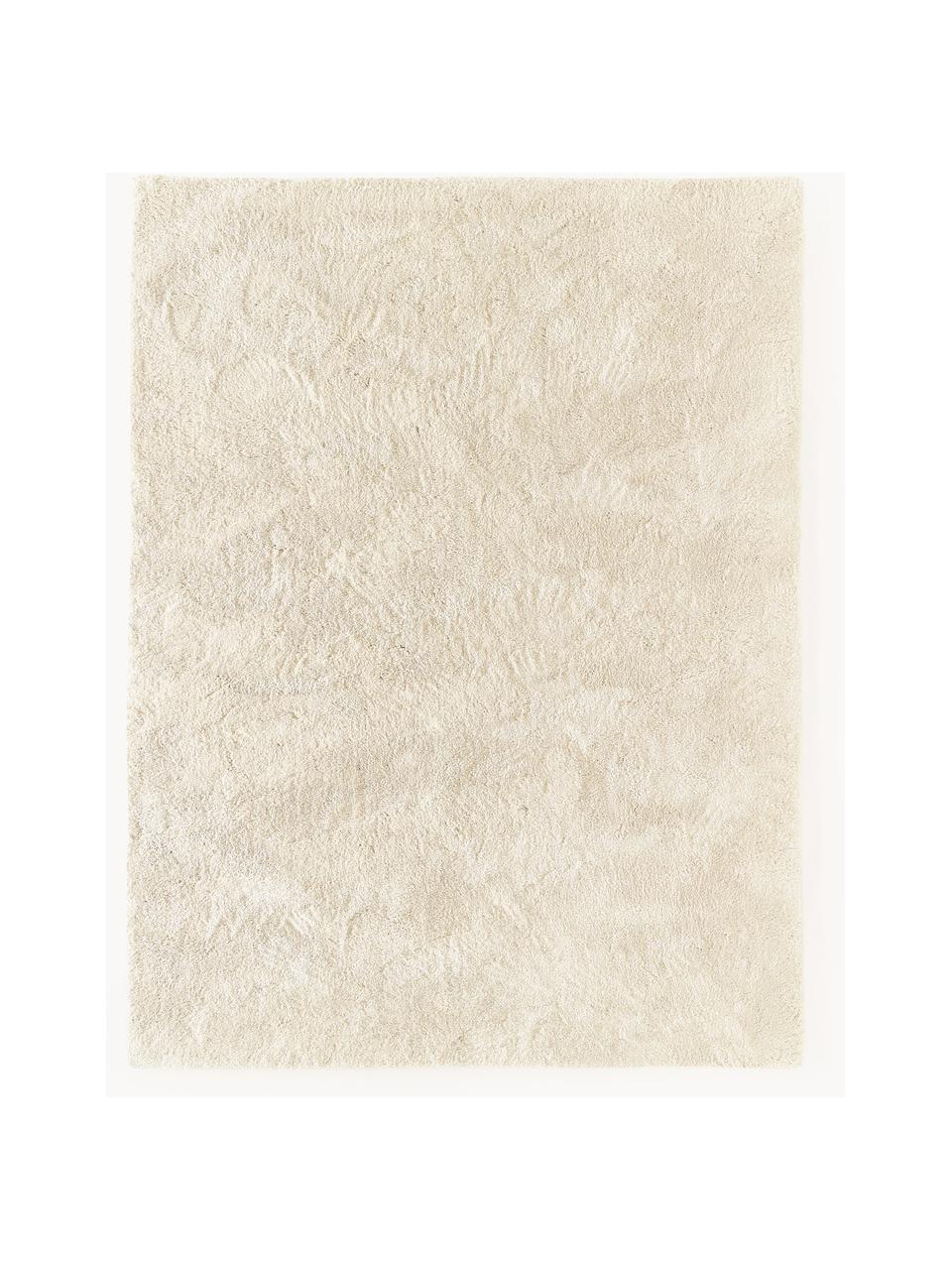 Flauschiger Hochflor-Teppich Leighton, Flor: Mikrofaser (100 % Polyest, Cremeweiß, B 80 x L 150 cm (Größe XS)