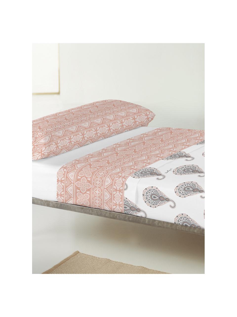 Sábana encimera Rythme, Algodón
El algodón da una sensación agradable y suave en la piel, absorbe bien la humedad y es adecuado para personas alérgicas, Rosa, blanco, gris, Cama 90 cm (160 x 270 cm)