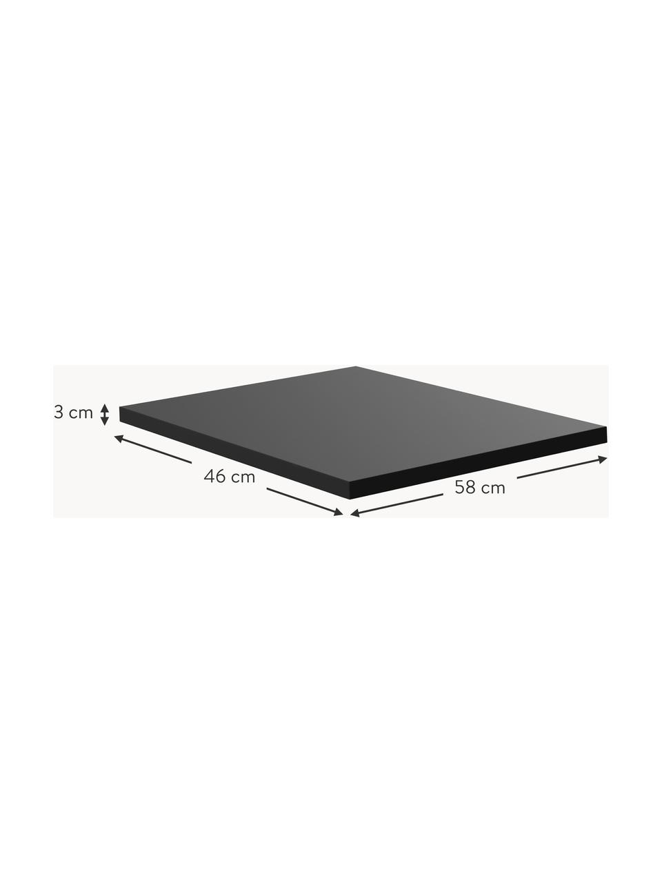 Planken Addalia, 2 stuks, verschillende formaten, Met melamine beklede spaanplaat, FSC-gecertificeerd, Zwart, B 46 x D 58 cm