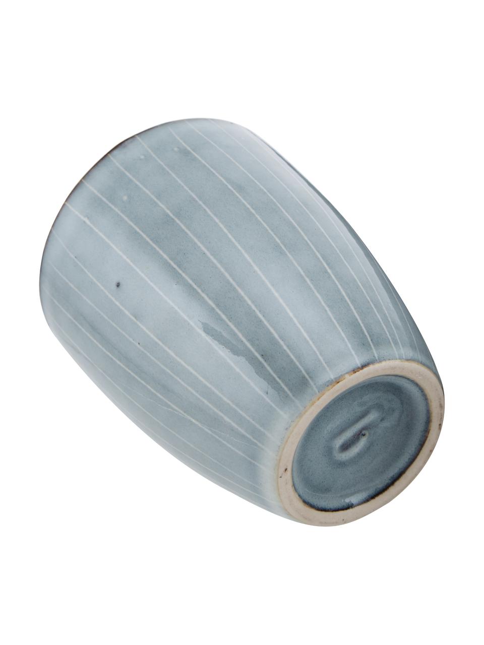 Tasses à thé artisanales Nordic Sea, tailles variées, 6 pièces, Grès cérame, Tons gris et bleus, Ø 8 x haut. 10 cm, 250 ml