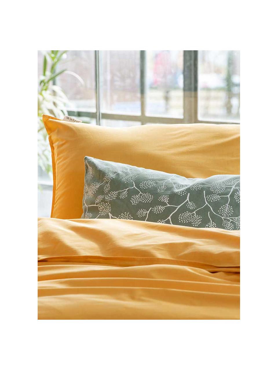 Bavlnená posteľná bielizeň s potlačou Soft, Okrovožltá