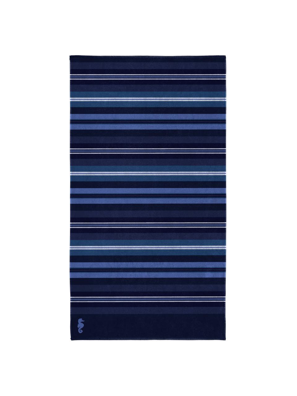 Strandlaken Hampton, Fluweel (katoen)
middelzware stofkwaliteit, 420 g/m², Blauwtinten, 100 x 180 cm