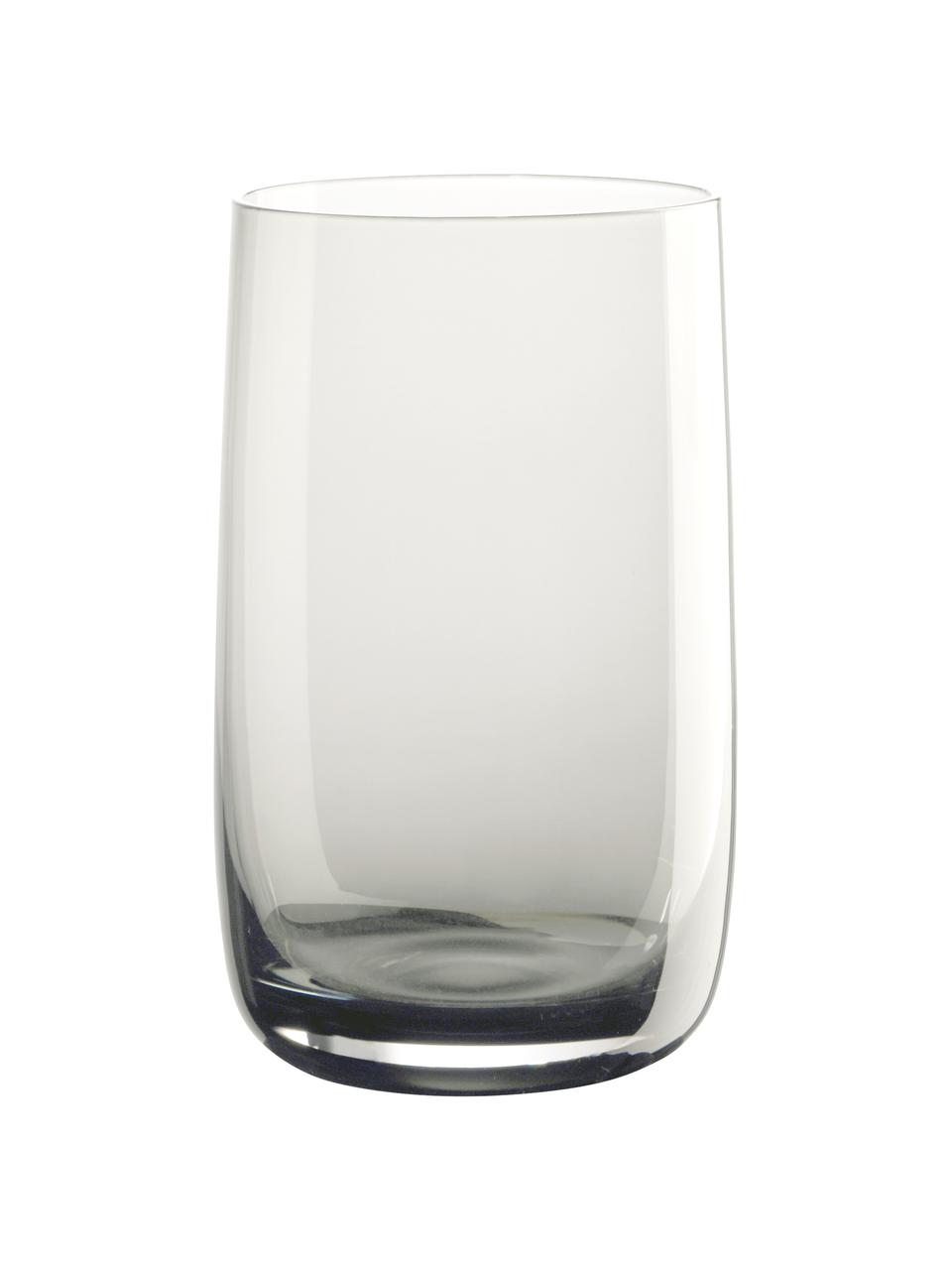Wassergläser Colored in Grau, 6 Stück, Glas, Grau, transparent, Ø 8 x H 13 cm