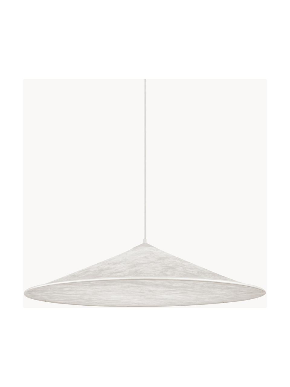 Grote hanglamp Hill, Lampenkap: stof, Gebroken wit, lichtgrijs, Ø 85 x H 22 cm