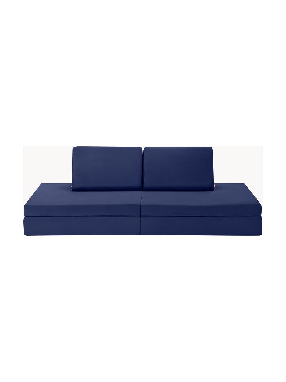 Modulares Kinder-Spielsofa  Mila aus Samt, handgefertigt, Bezug: Samt (100 % Polyester), Samt Dunkelblau, B 168 x T 84 cm