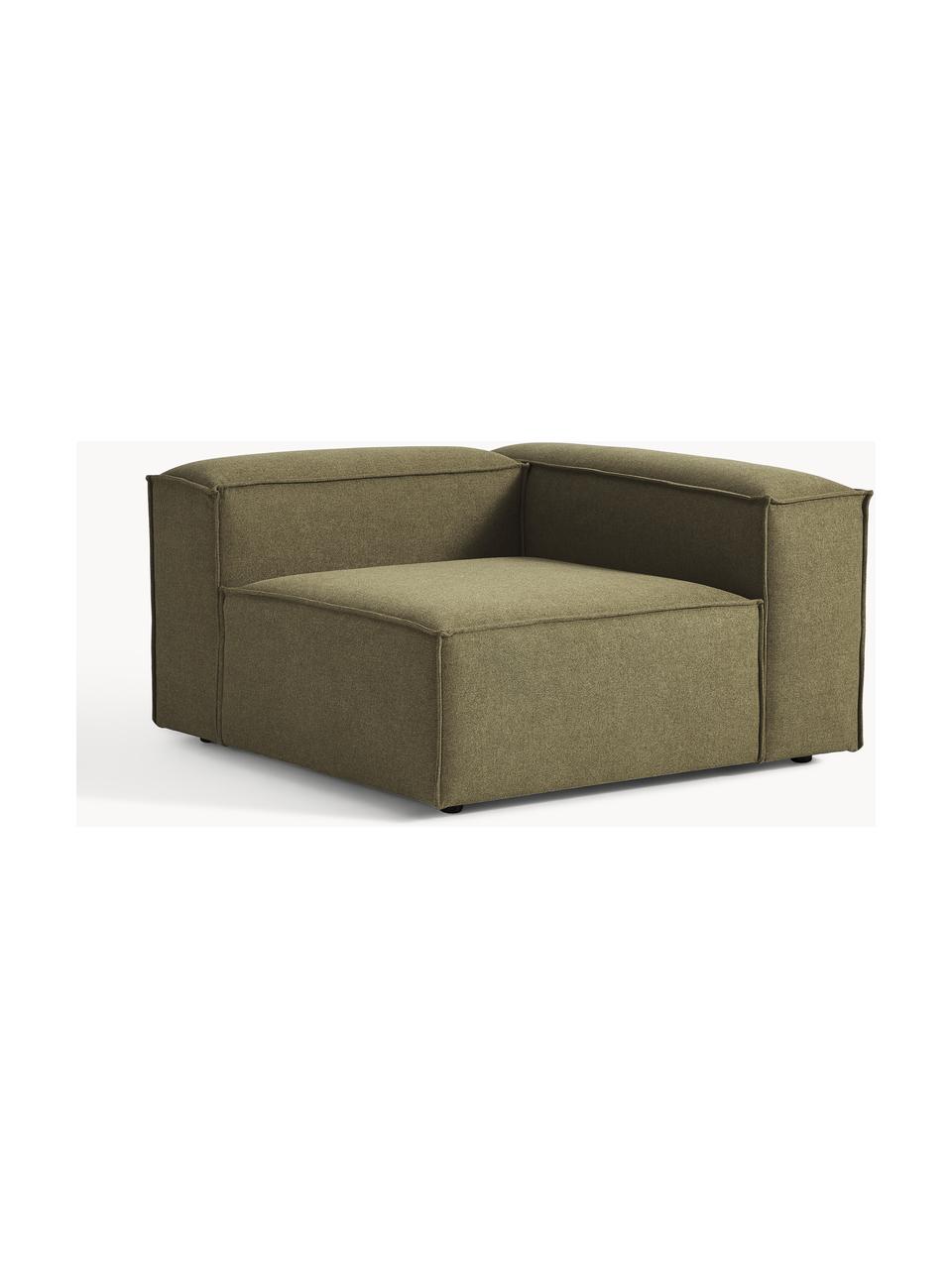 Módulo de esquina sofá Lennon, Tapizado: 100% poliéster Alta resis, Estructura: madera contrachapada de p, Patas: plástico Este producto es, Tejido verde oliva, An 119 x F 119 cm, chaise longue izquierda