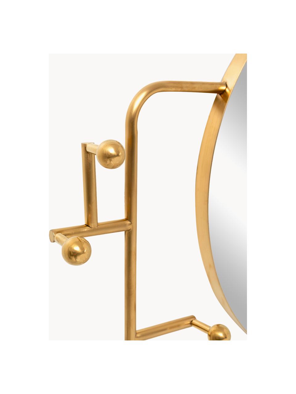 Wandgarderobe Tristan mit Spiegel, Spiegelfläche: Spiegelglas, Goldfarben, B 90 x H 70 cm