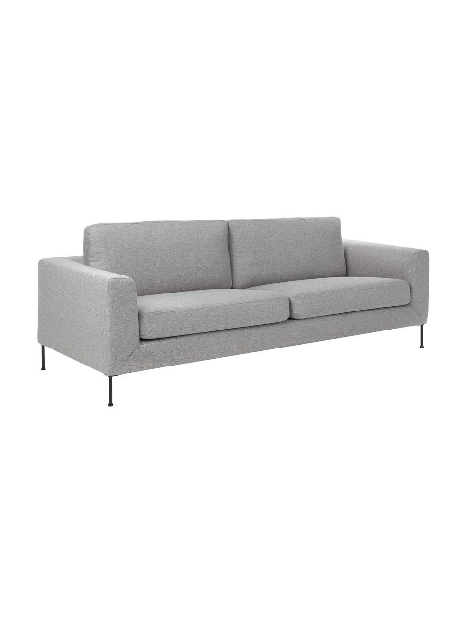 Sofá Cucita (3 plazas), Tapizado: tejido (100% poliéster) A, Estructura: madera de pino maciza con, Patas: metal pintado, Tejido gris, An 228 x F 94 cm