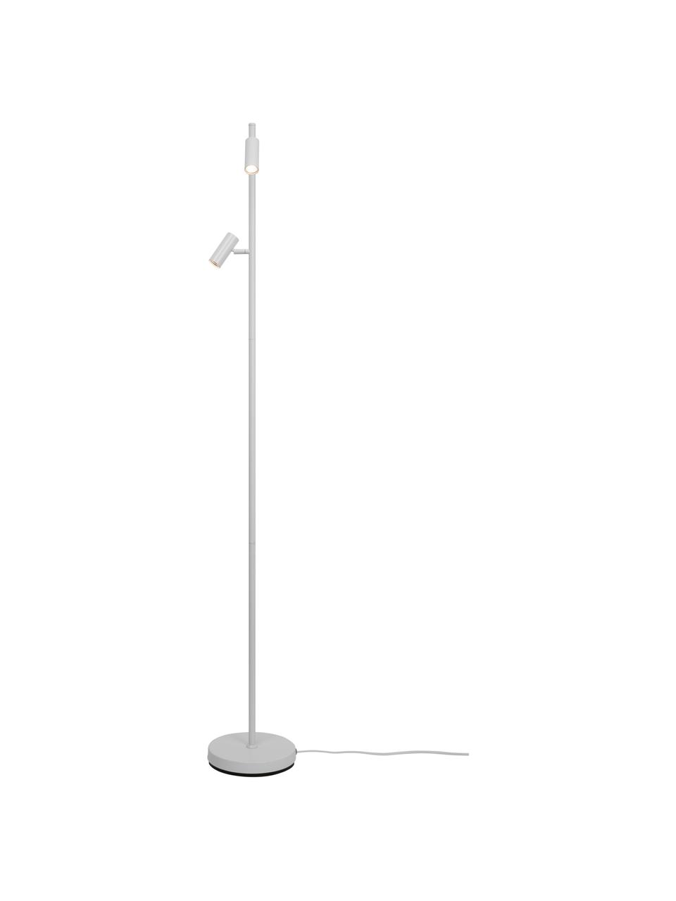Dimmbare LED-Leselampe Omari, Lampenschirm: Metall, beschichtet, Lampenfuß: Metall, beschichtet, Weiß, H 141 cm