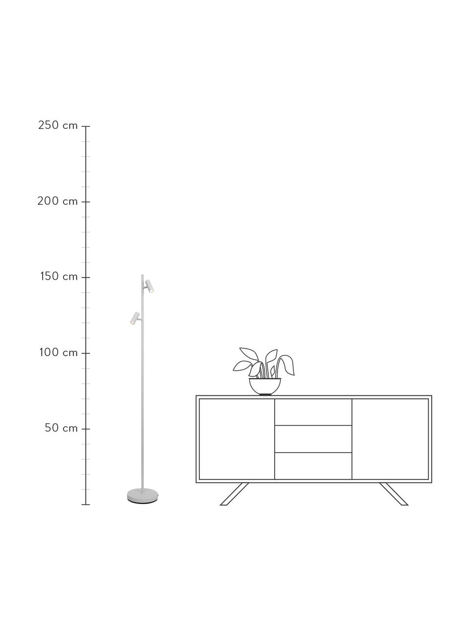 Stmívatelná LED čtecí lampa Omari, Bílá, Š 20 cm, V 141 cm