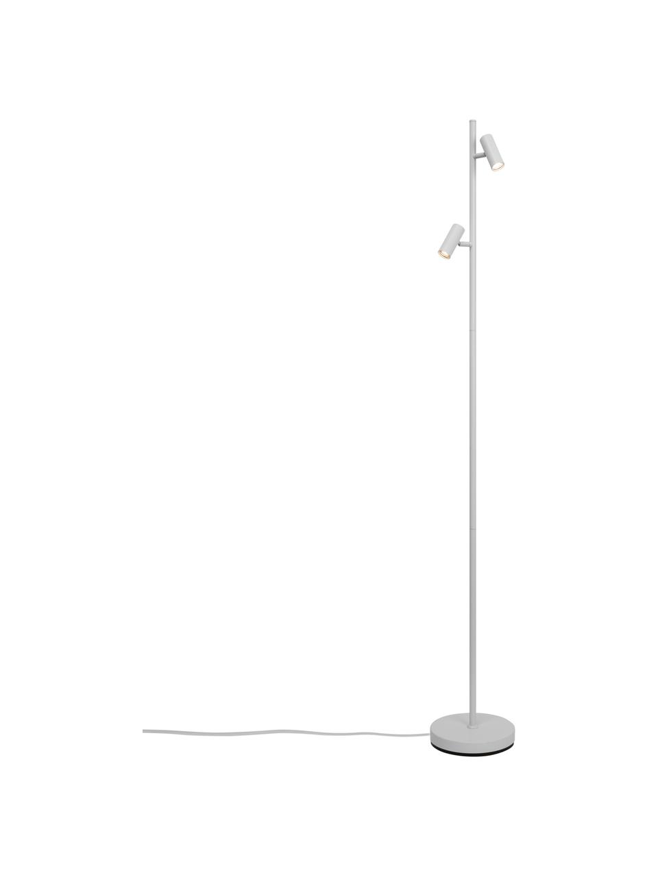 Dimmbare LED-Leselampe Omari in Weiß, Lampenschirm: Metall, beschichtet, Lampenfuß: Metall, beschichtet, Weiß, B 20 x H 141 cm