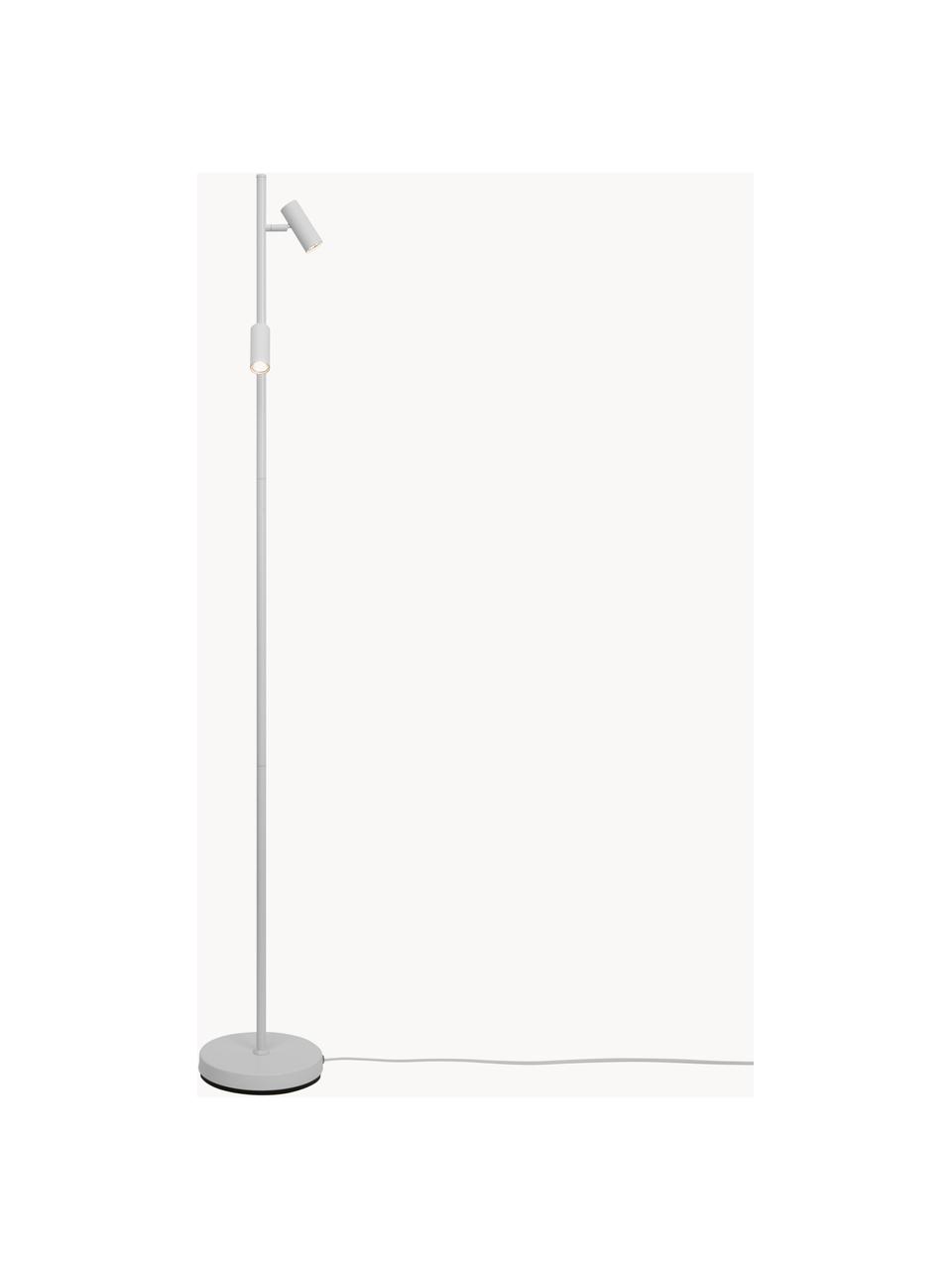 Dimmbare LED-Leselampe Omari, Lampenschirm: Metall, beschichtet, Weiss, H 141 cm