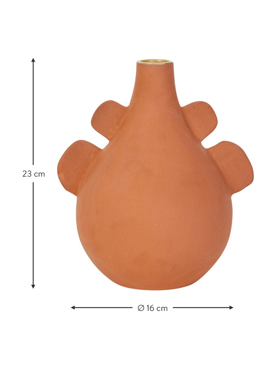 Jarrón de terracona Solae, Terracota, Terracota mate, Ø 16 x Al 23 cm