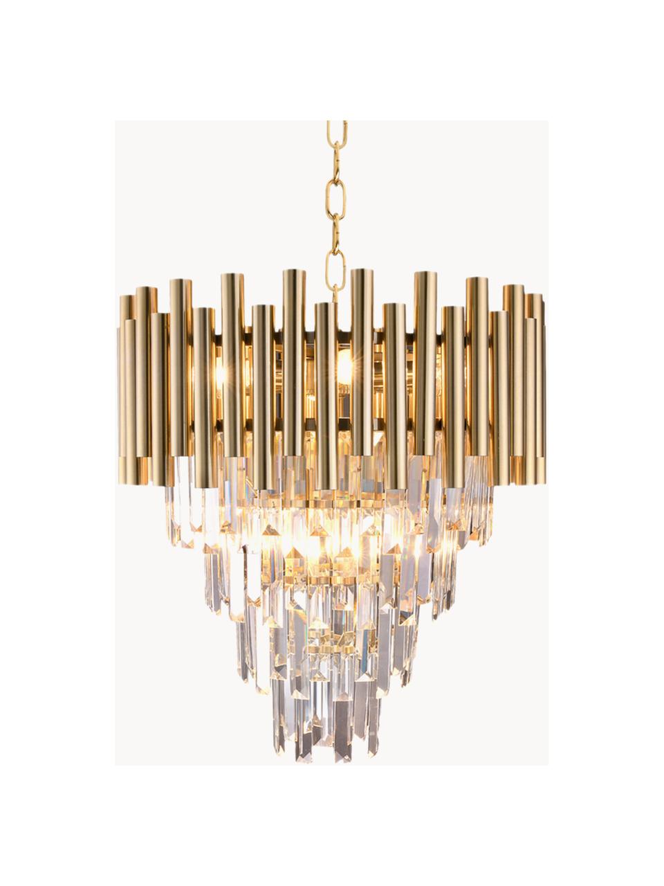 Designový lustr Madison, Zlatá, transparentní, Ø 45 cm, V 50 cm