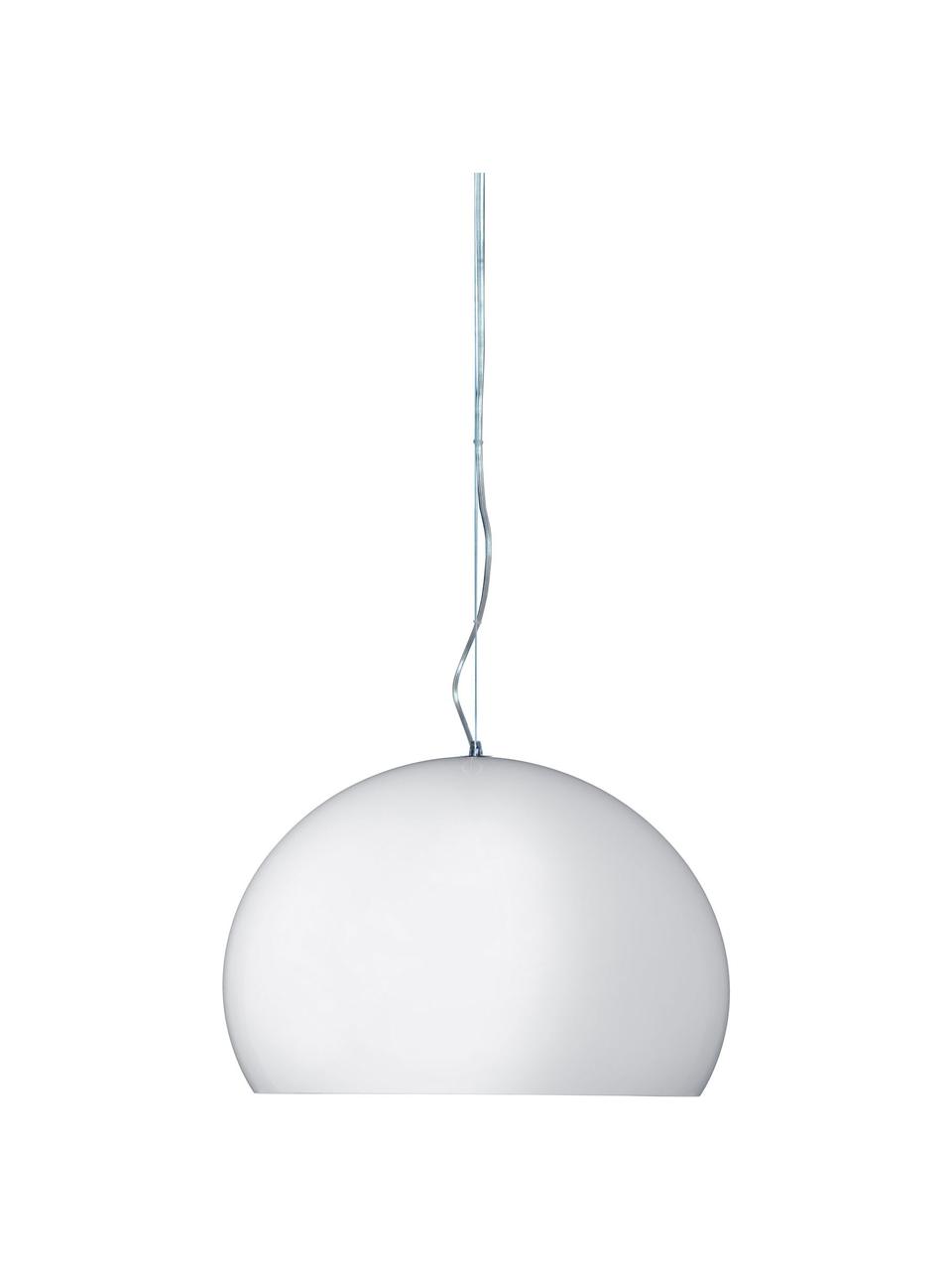 Lámpara de techo Small FL/Y, Pantalla: plástico, Cable: plástico, Blanco, Ø 38 x Al 28 cm