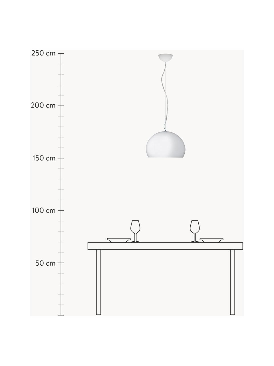 Pendelleuchte Small Fl/Y, Lampenschirm: Kunststoff, Weiss, Ø 38 x H 28 cm