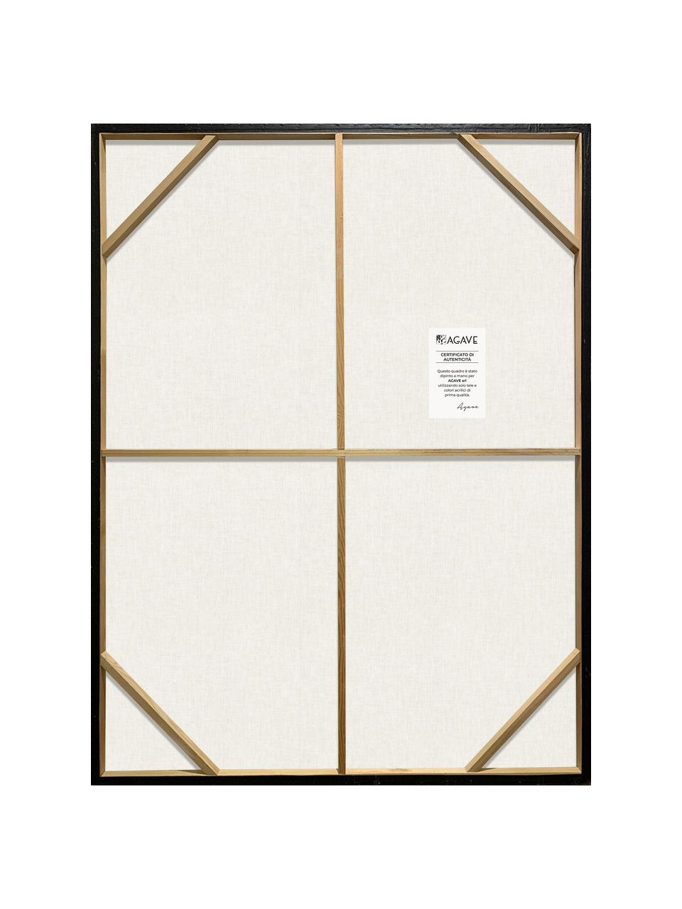 Lienzo pintado a mano Balance, Tonos beige, negro, An 90 x Al 120 cm