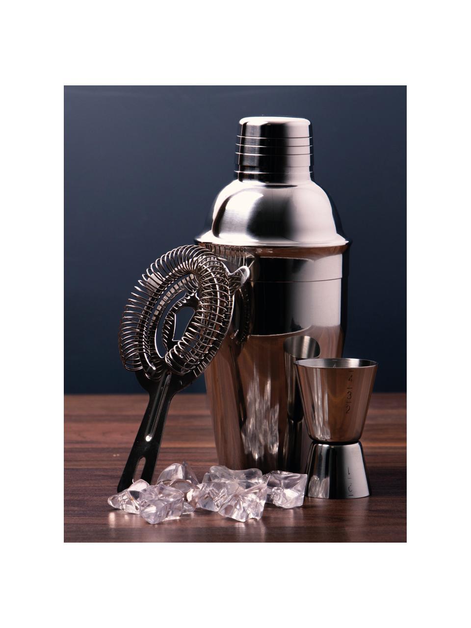 Ensemble à cocktails Derren, 3 élém., Acier inoxydable, Argenté, Lot de différentes tailles